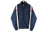 Vintage Nike Track Jacket Large navy blue 90s retro windbreaker sport style small logo 
