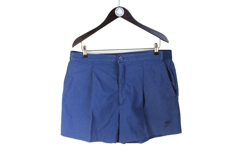 Vintage Nike Shorts Large / XLarge blue tennis style cotton 90's 