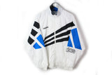 Vintage Adidas Track Jacket Medium / Large white big logo 90s sport sytle windbreaker Germany wear