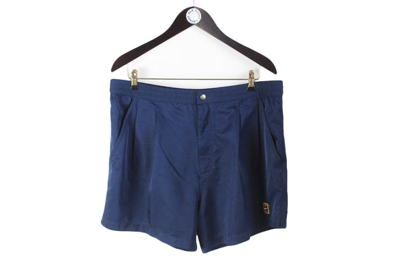 Vintage Nike Shorts XLarge blue 90's tennis polyester rare sport shorts