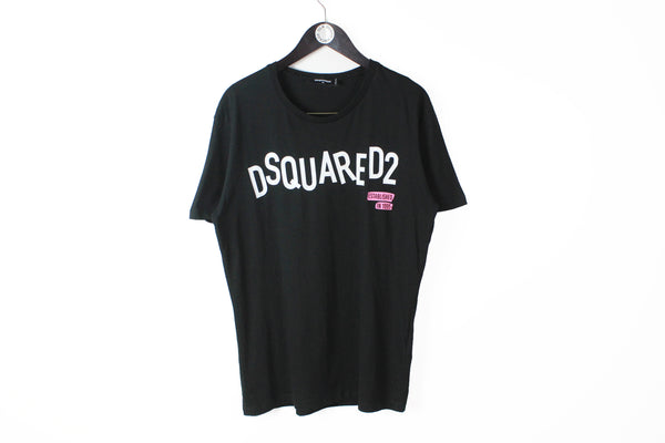 Dsquared2 T-Shirt XLarge black big logo authentic made in Italy tee