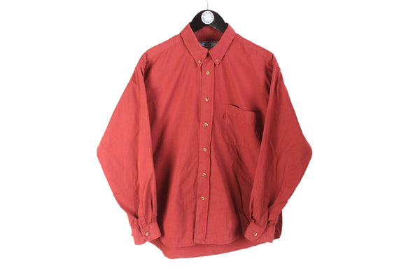 Vintage Levis Denim Shirt Small red 90's USA brand oxford button up