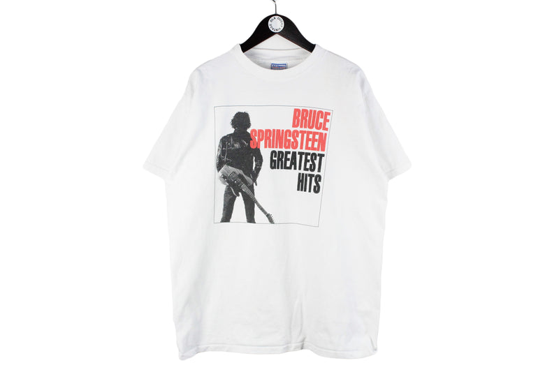 Vintage Bruce Springsteen Greatest Hits T-Shirt XLarge size men's crewneck short sleeve cotton tee music tour top shirt sport athletic authentic retro 90's style outfit 80's clothing streetwear basic summer casual
