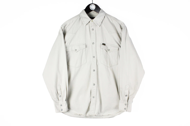 Vintage Lee Shirt Small gray oversize 90s retro style USA brand shirt