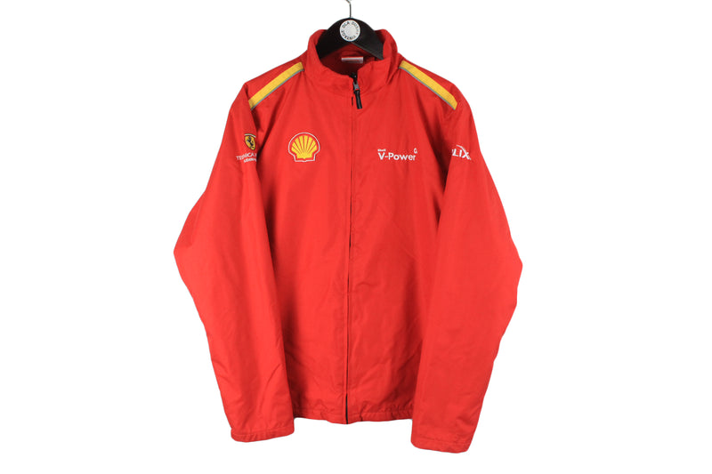 Ferrari Shell Jacket Large red small logo 00s authentic Formula 1 F1 windbreaker