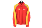 Ferrari Shell Rugby Shirt Small red 00s racing Formula 1 collared sweatshirt