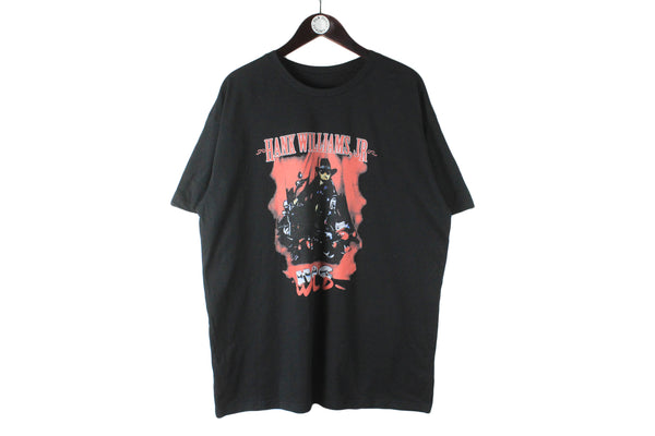 Vintage Hank Williams Jr 1994 Tour T-Shirt XLarge black music retro USA merch official shirt