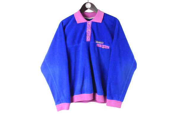 Vintage Berghaus Fleece Small purple blue collared sweater 90s sport outdoor trekking jumper
