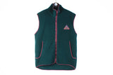 Vintage Helly Hansen Fleece Vest XLarge green 90s sleeveless jacket sweater outdoor style