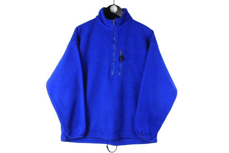 Vintage Jack Wolfskin Fleece Half Zip Small / Medium blue 90s sweater ski outdoor winter jumper