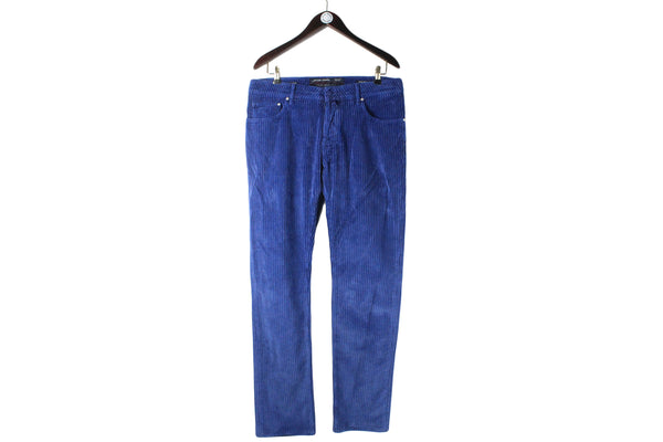 Jacob Cohen Style 688 Pants 34 blue corduroy jeans luxury streetwear trousers