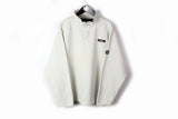 Vintage Reebok Sweatshirt 1/4 Zip XLarge white small logo 90s retro jumper
