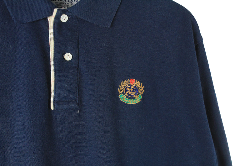 Vintage Burberrys Polo T-Shirt Medium
