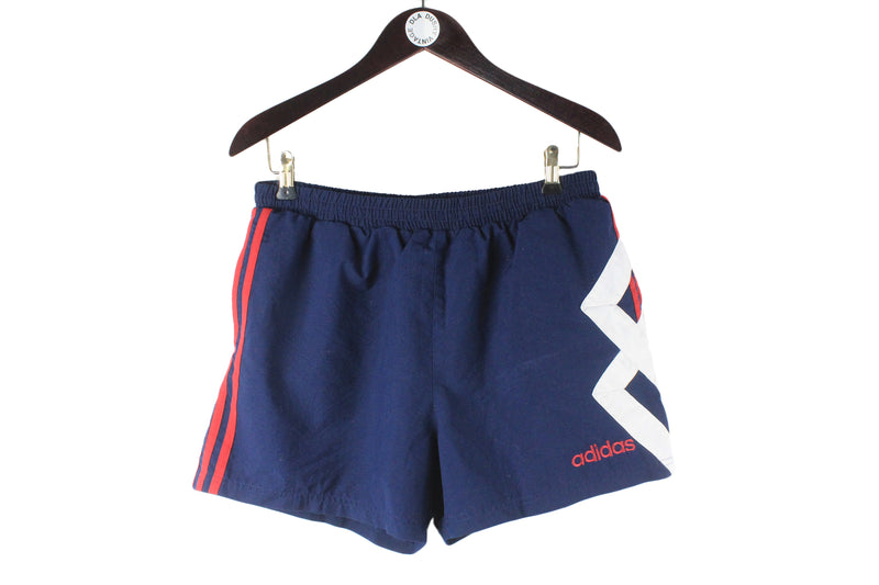 Vintage Adidas Shorts Large blue 90s swimming sport style 