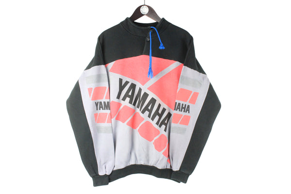Vintage Yamaha Sweatshirt Large big logo 90s retro sport style jumper racing moto GP 