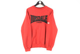 Vintage Lonsdale Sweatshirt Medium red big logo 90s skinhead mod style England hooligans brand