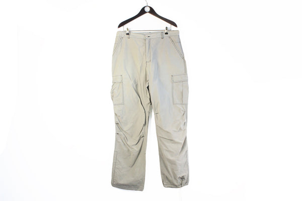 Fishbone Pants XLarge gray oversize hip hop style vintage trousers