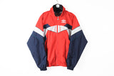 Vintage Umbro Track Jacket Medium red 90s small logo retro style windbreaker