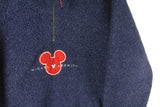 Vintage Mickey Mouse Fleece Half Zip Small