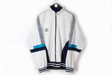 Vintage Umbro Track Jacket Large white full sleeve logo 90s sport style UK windbreaker