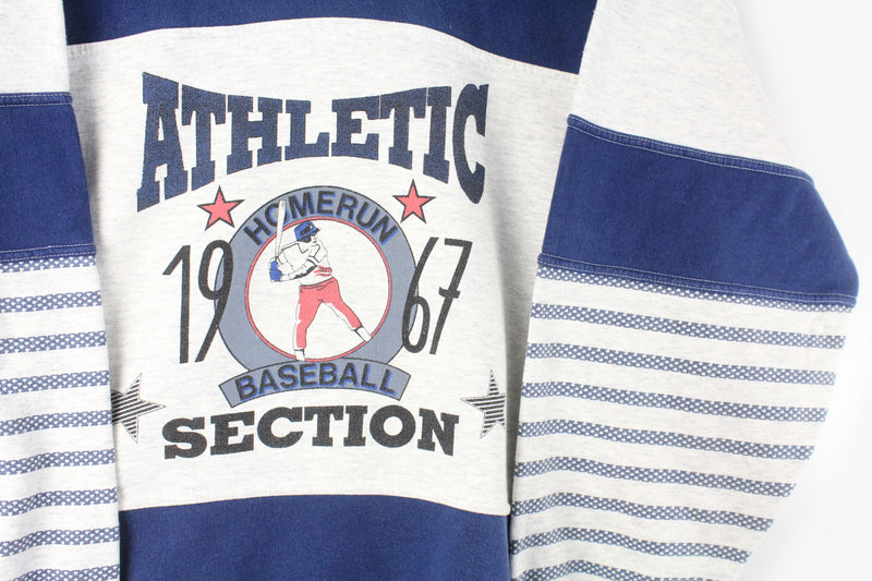 Vintage USA Baseball Sweatshirt 1/4 Zip Medium