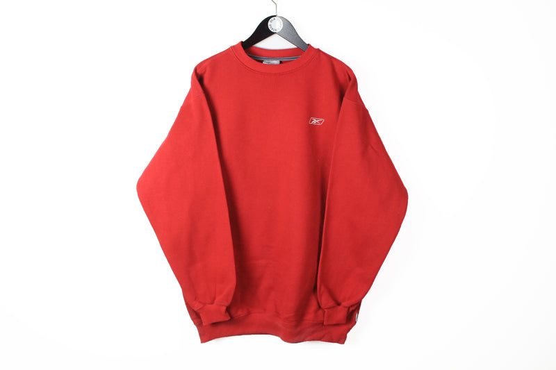 Vintage Reebok Sweatshirt XLarge red 90s sport style crewneck rare jumper