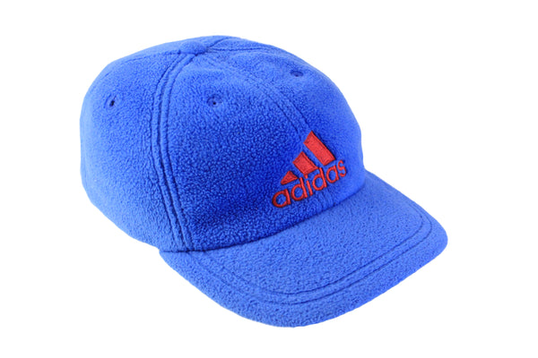 Vintage Adidas Fleece Cap blue 90's authentic retro style