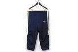Vintage Adidas Track Pants Large navy blue 90s sport pants retro style classic 