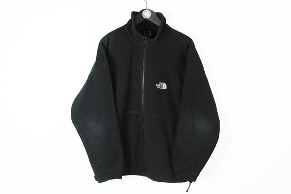 The North Face Fleece Full Zip Large black winter classic warm outdoor sweater