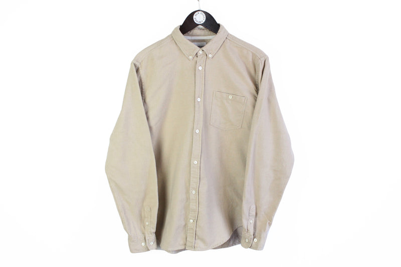 Norse Projects Shirt Large beige authentic oxford button long sleeve shirt
