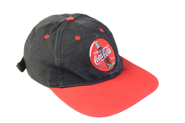 Vintage Coca-Cola Cap black red 90's baseball hat