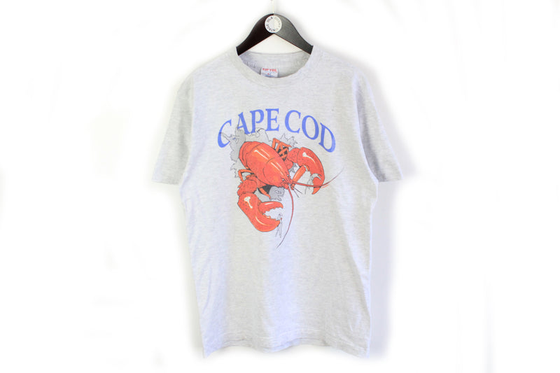 Vintage Cape Cod T-Shirt Large gray big logo 90s cotton tee