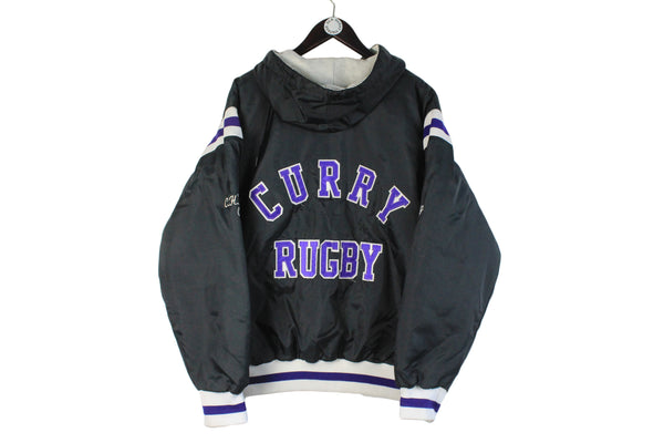 Vintage Curry College Rugby Football Team Anorak Jacket XLarge