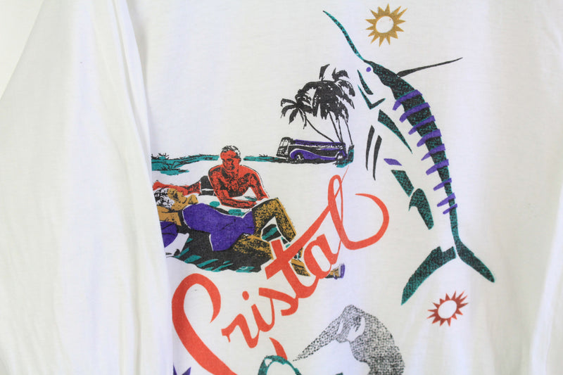 Vintage Cristal T-Shirt 3/4 Sleeve Large