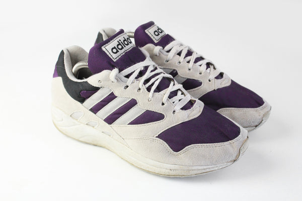 Vintage Adidas Sneakers  gray purple 90's trainers rare shoes eur 42 us 8.5