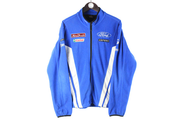 Ford Rally Team Fleece Large blue full zip 00s icepeak castrol michelin racing sweater sport style Jacket