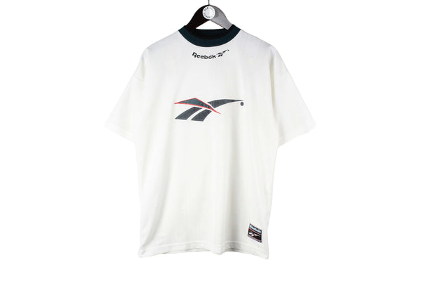 Vintage Reebok T-Shirt Medium size men's big logo retro top sport atkletic style 90's wear
