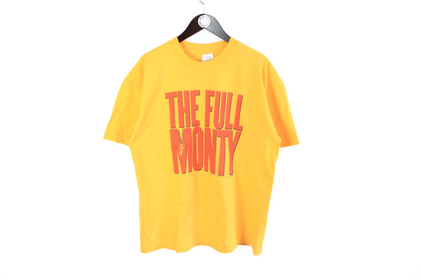 Vintage The Full Monty 1997 T-Shirt XLarge yellow 90s cotton tee