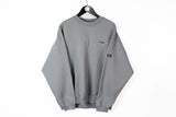 Vintage Reebok Sweatshirt XLarge small logo gray 90s sport UK Style athletic jumper