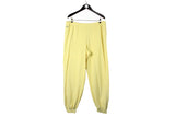 Vintage Lacoste Pants XXLarge sport style 90s yellow bright baggy trousers
