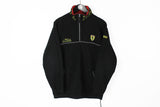 Vintage Ferrari Fleece Half Zip Medium michael schumacher 90s 1999 black winter sweater big logo bolid