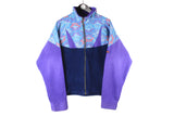 Vintage Polartec Fleece XLarge size men's oversize sweatshirt full zip purple winter ski clothing 90's old school