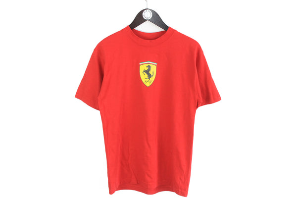 Vintage Ferrari T-Shirt Large red 90s big logo racing Formula 1 F1 tee