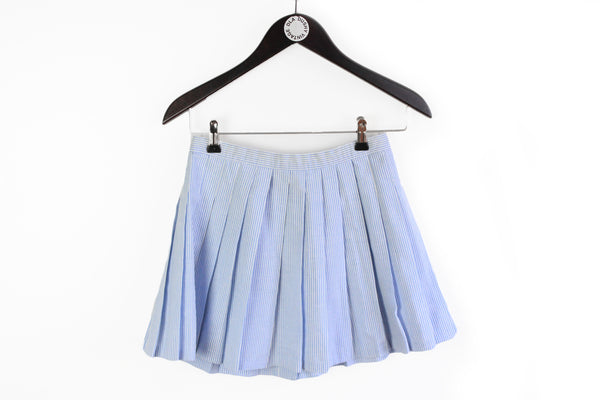 Vintage Lacoste Tennis Skirt Women's 42 blue stripped pattern 90s authentic court shorts