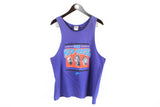 Vintage Nike "Hoop Heroes" Top purple big logo made in USA Chucky Mike Scottie 90s sleeveless t-shirt
