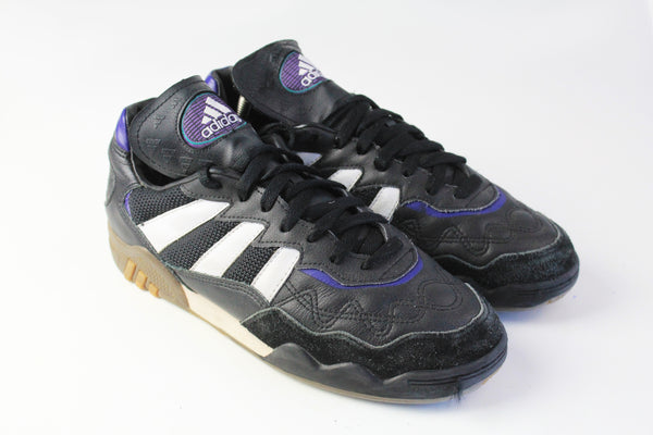 Vintage Adidas Sneakers black leather 90's shoes retro sport indoor style