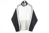 Vintage Lacoste Track Jacket XXLarge white full zip retro windbreaker 90s authentic jacket