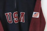 Vintage USA Fleece Half Zip Large