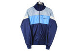 Vintage Adidas Track Jacket Medium size men's blue full zip retro wear sport athletic authentic rare 90's 80's style running windbreaker