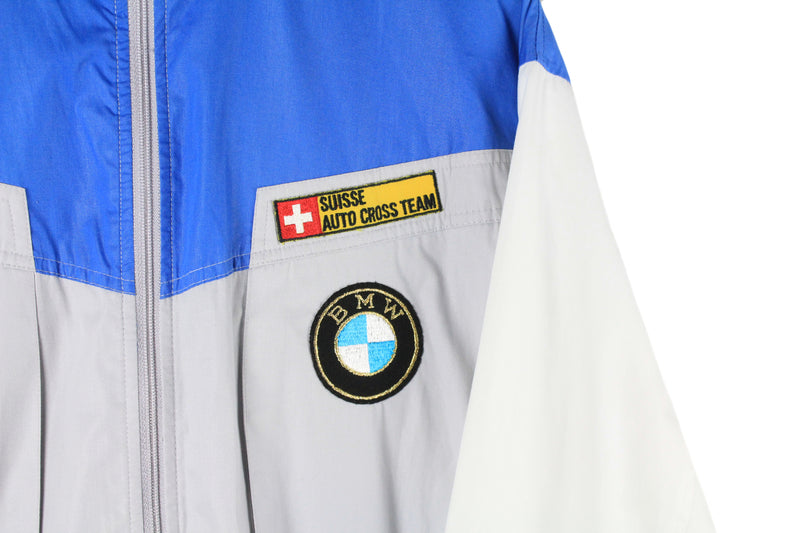 Vintage BMW Suisse Auto Cross Team Jacket Large